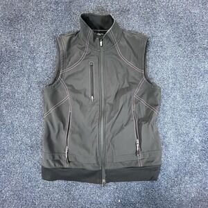 Zero Restriction Vest Mens Medium Black Tour Series Golf Windproof Softshell Zip